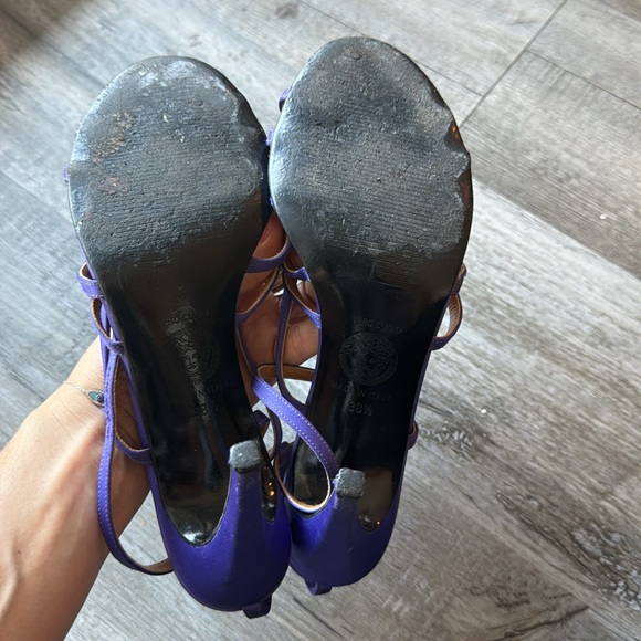 Vintage Versace Purple Strappy Heels - Picture 5 of 6